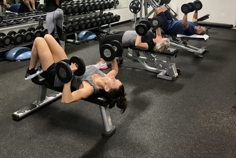 ladies during fitness workout